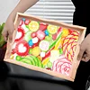 DIY Diamond Painting Wooden Tray Food Tray with Handle Living Room Decoration Donut Wooden Tray Kit
