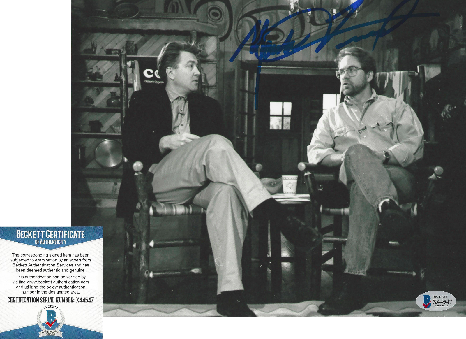 MARK FROST - TWIN PEAKS CREATOR - SIGNED 8x10 Photo Poster painting DAVID LYNCH BECKETT COA BAS