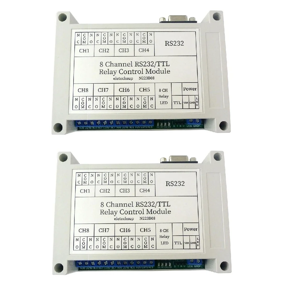 N223B08 New Version 8CH DC 12V RS232 Relay Module