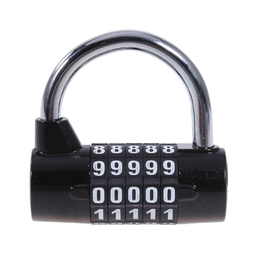 

5 Digit Password Safety Lock Wide Shackle Combination Padlock New, 黑色, 501 Original