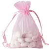 10 Pack | 4"x6" Pink Organza Drawstring Wedding Party Favor Gift Bags