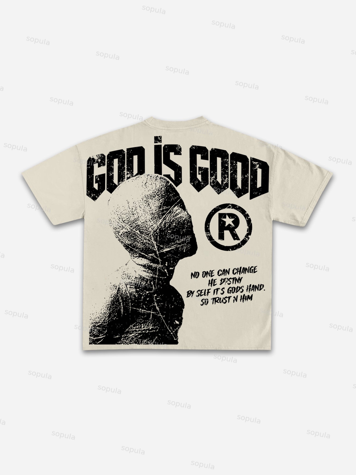 God Is Good-vintage Destiny Mummy Graphic Cotton T-shirt