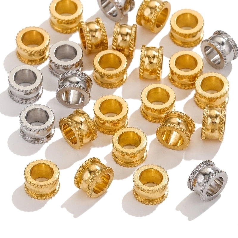 20 PCS/Package 5.5*5mm 304 Stainless Steel Gold Plated Solid Color Jewelry Accessories