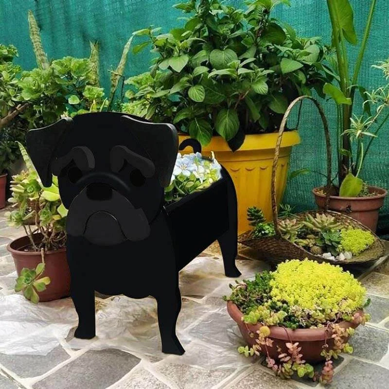 VigorDaily Black Pug Planter AP026