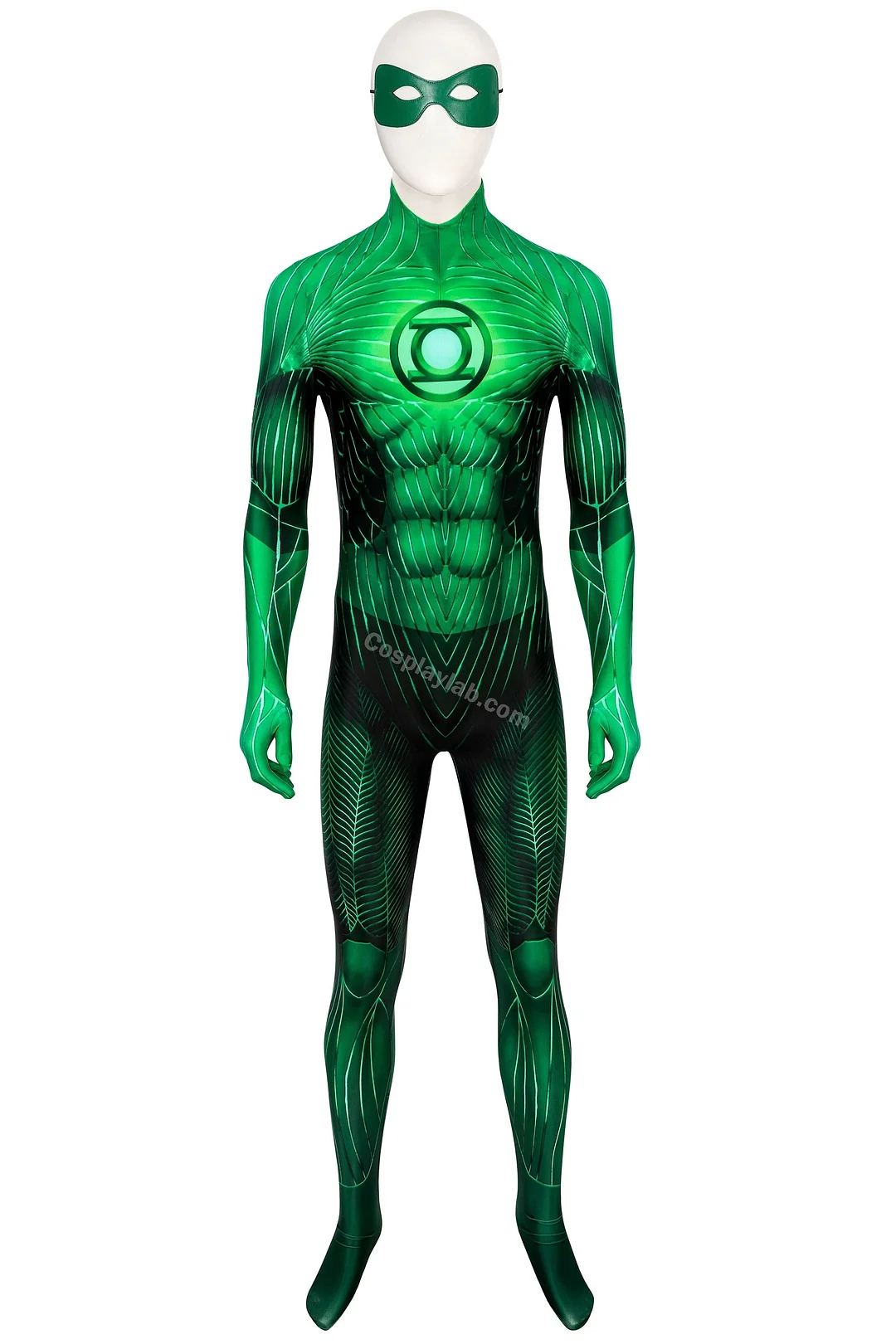 Green Lantern Cosplay Costume SuperHero Hal Jordan Spandex Printed Suit Jumpsuit