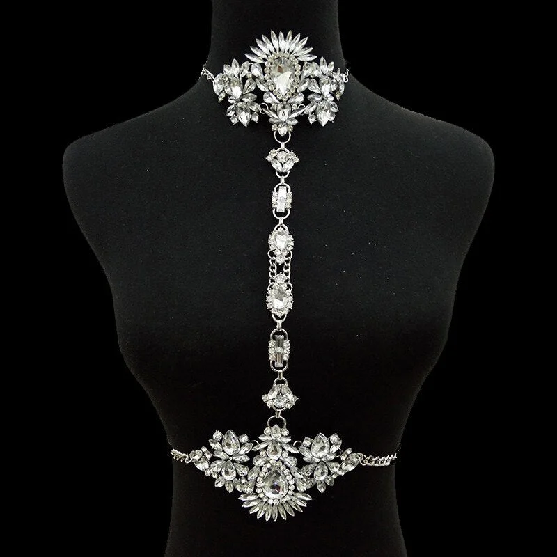 Fashion Best Selling Sexy Body Chain Crystal Jewelry New Charm Barefoot Sandals Fashion Hand Chain Jewelry Colorful Anklet 8591