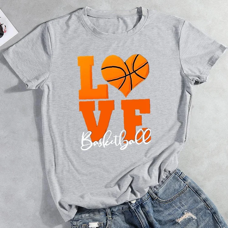 Love Basketball  Round Neck T-shirt-0024580