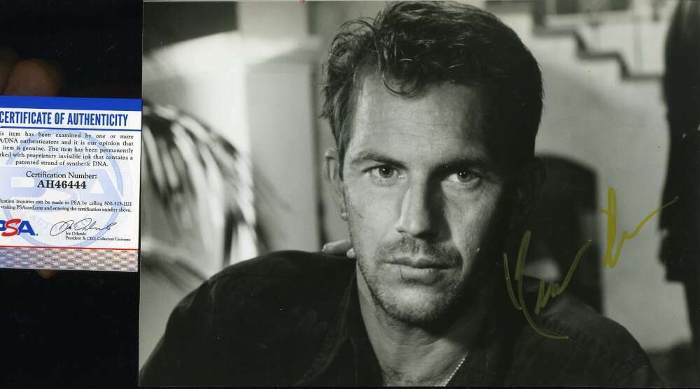 Kevin Costner PSA DNA Coa Signed 6x9 Revenge Photo Poster painting Certified Autograph