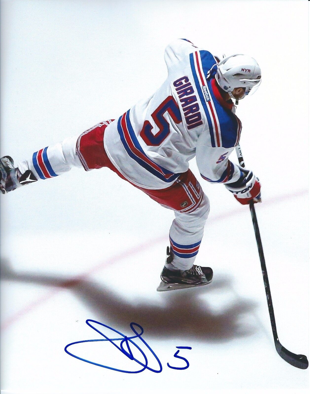 Autographed Dan Girardi New York Rangers 8x10 Photo Poster painting - w/COA