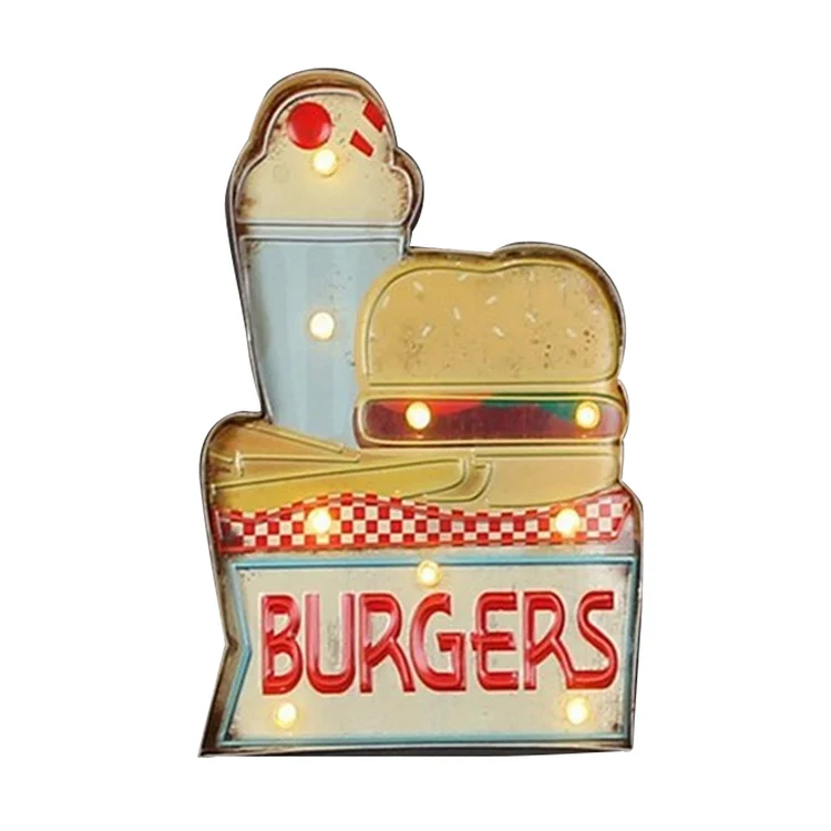Hamburger - LED Signs（15.35*11.02inch）