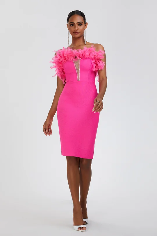 Clarisa Rose Pink Tulle Skirt - Midi Regular Midi (23.5) / Custom Plus Size