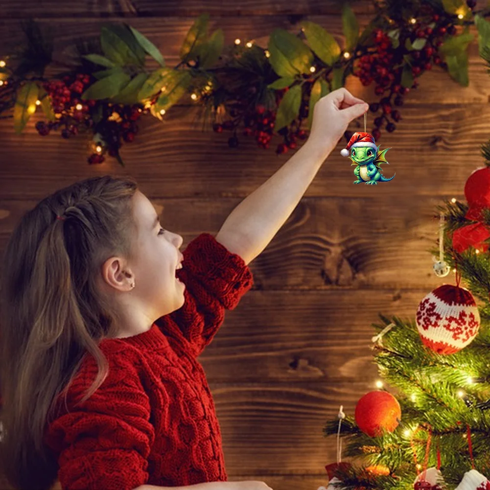 Statue Of Baby Dragon Acrylic Handmake Dinosaur Figurines Cartoon (Navy Blue)