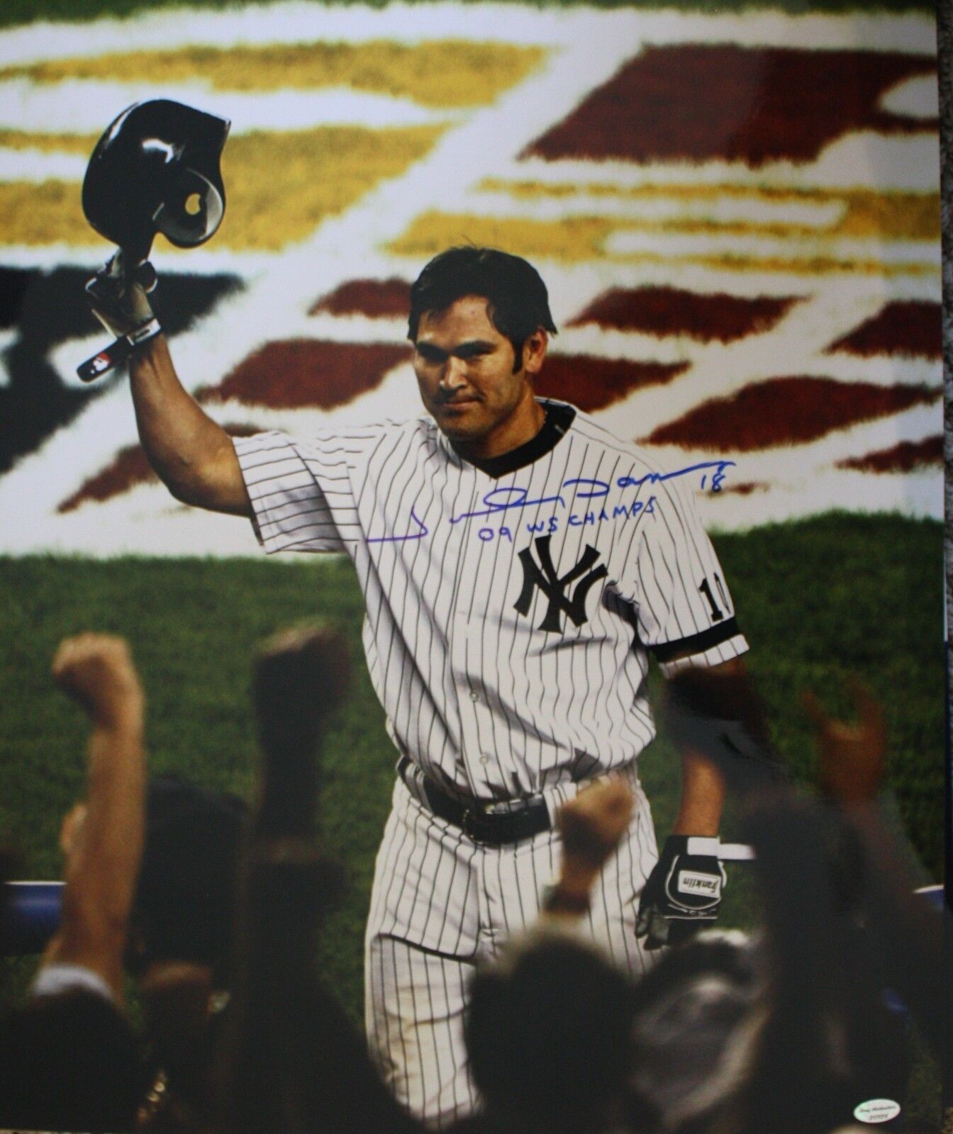 Autographed 16x20 Johnny Damon New York Yankees Photo Poster painting - w/ COA