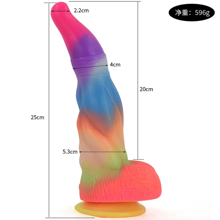 Silicone Dildo Colorful Luminous Penis Special-shaped Monster Sex Toy For Men And Women Masturbation