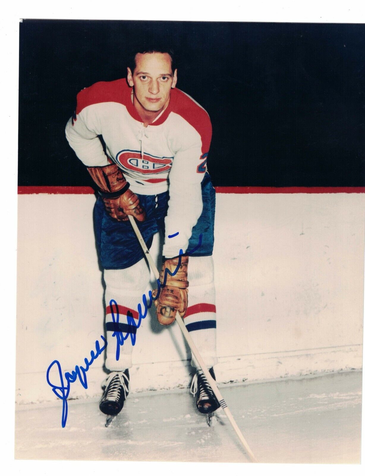 Jacques Laperriere Montreal Canadiens Signed 8 x 10