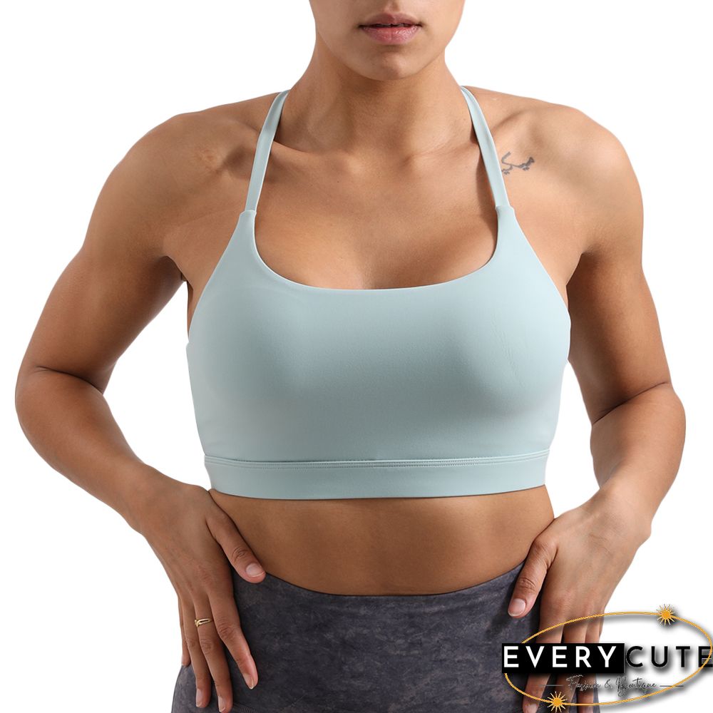 Green Fitness Shockproof Sport Bra