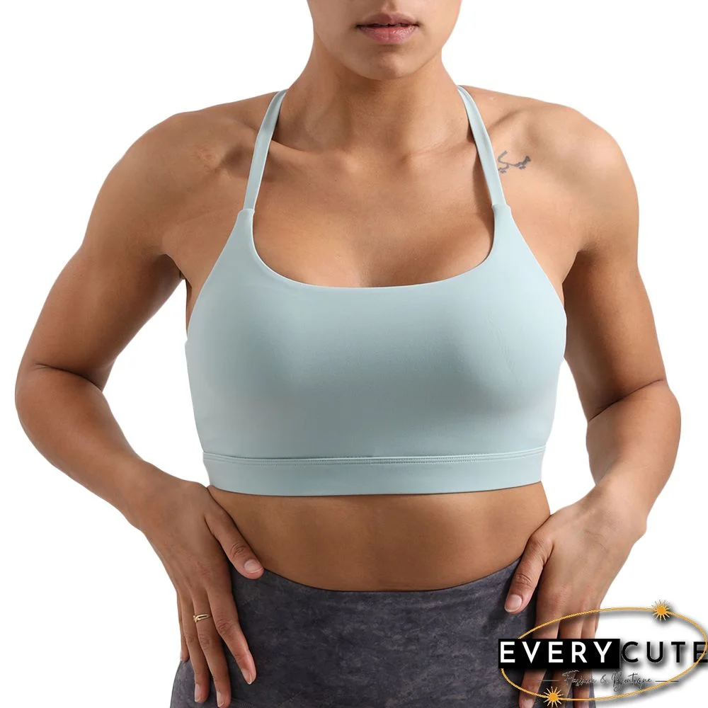 Green Fitness Shockproof Sport Bra