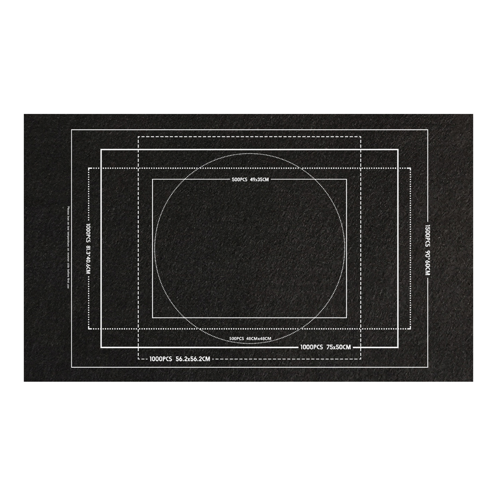 

Puzzle Storage Roll Felt Mat for up 1500 Pieces (Black), 501 Original