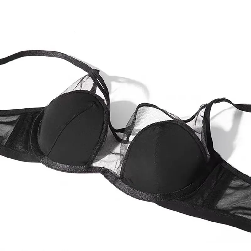 Churchf Sexy Lingerie Bra Pure Female Summer Underwear French High-End Feel Breathable Bra Set