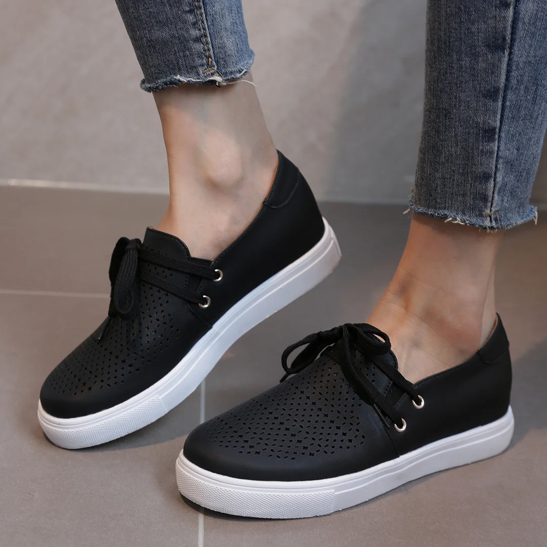 Qengg Women's Knitted Mesh Sneakers Fashion Soft Bottom Breathable Outdoor Leisure Walking Shoes Summer Women Vulcanized Shoes