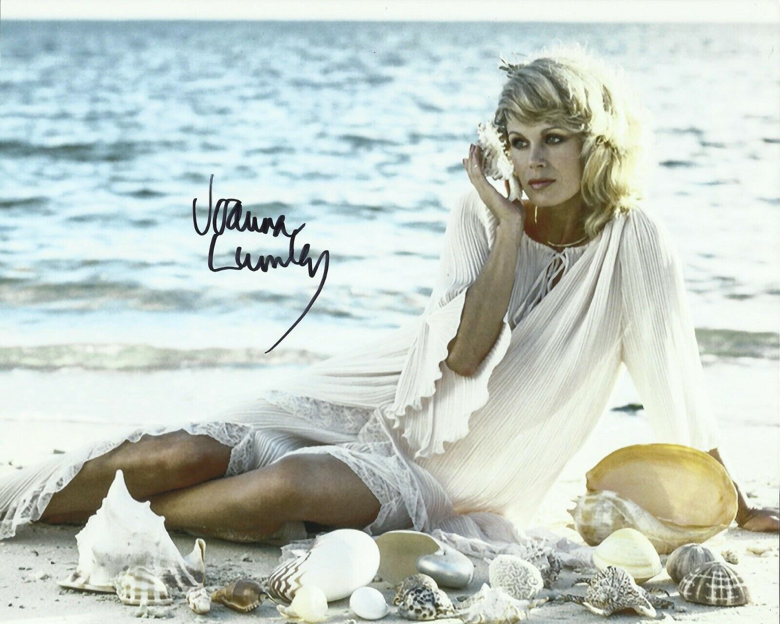 JOANNA LUMLEY SIGNED YOUNG SEXY Photo Poster painting UACC REG 242 (15)