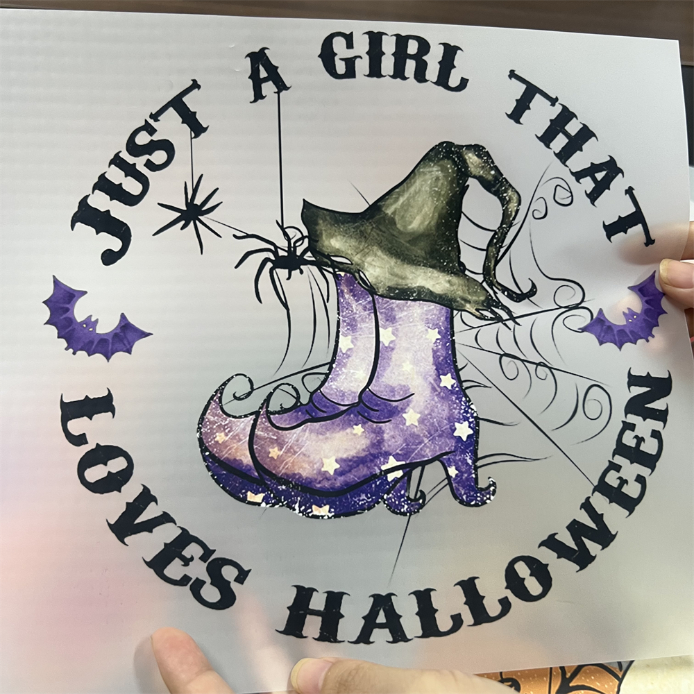Just a girl that loves halloween iron on heat transfer dtf print