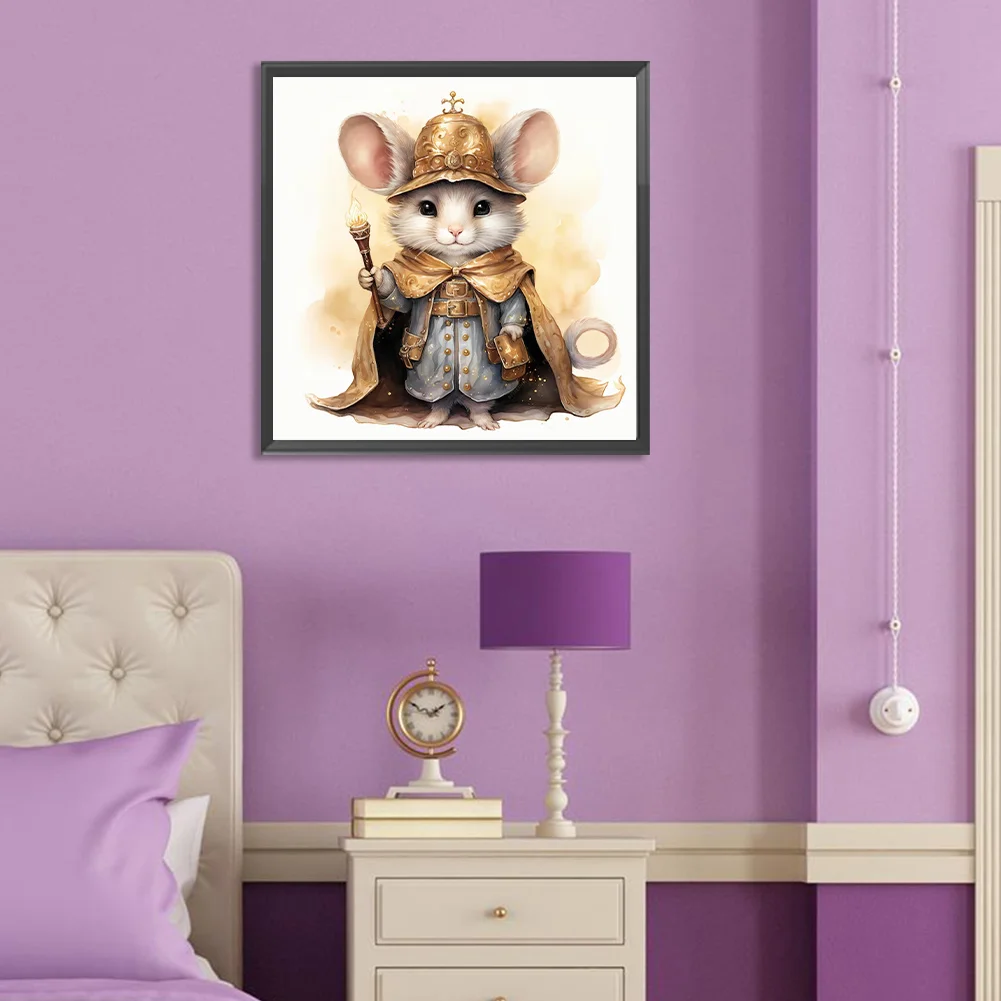 Full Round Diamond Painting 30*30cm - Christmas Winter Mouse
