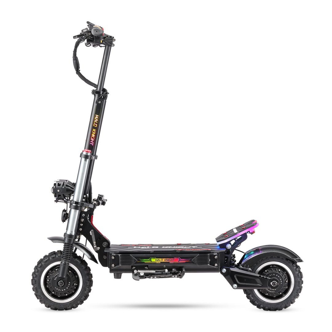  Halo Knight T107 Pro Electric Scooter 11 Inch Off-road Tire 3000W*2 Dual Motor 95km/h Max Speed 60V 38.4Ah Battery 80km Max Range