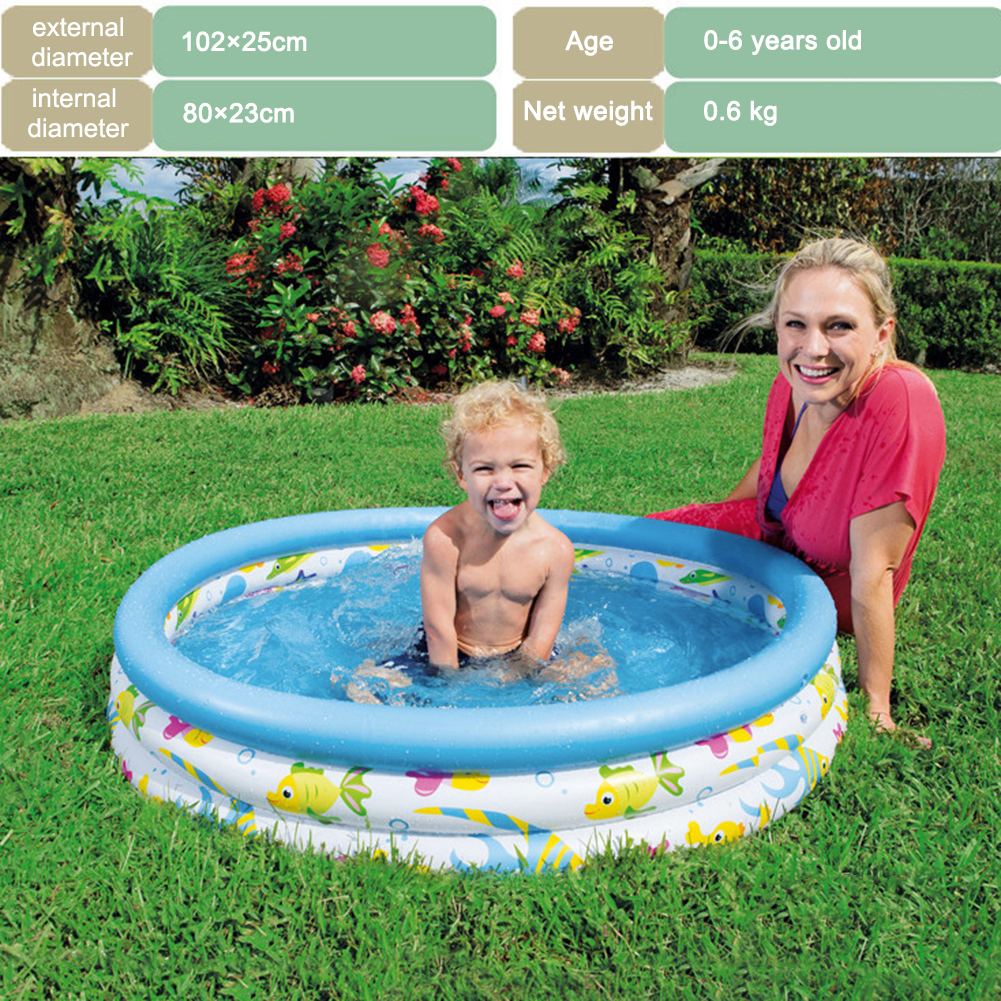 

Kids Swimming Paddling Pool Inflatable Round Bathtub Water Toys, 102*25cm, 501 Original
