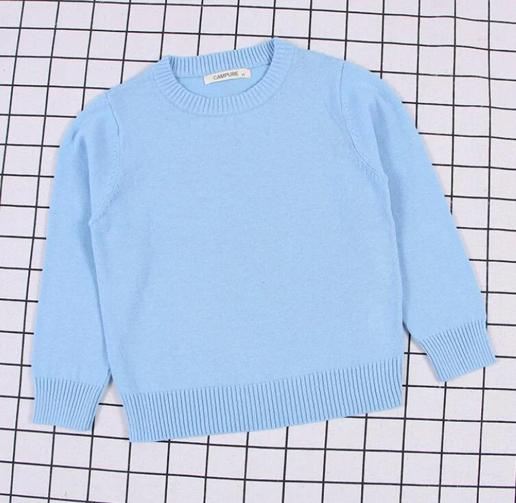 New 2021 Baby Boys Girls Sweater Kids Pullover Solid Color Cotton Knitwear Sweater Brand Cotton Long-Sleeve Children Knit Tops