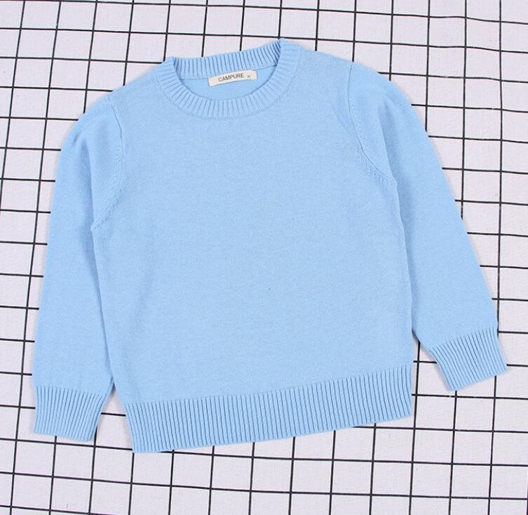 New 2021 Baby Boys Girls Sweater Kids Pullover Solid Color Cotton Knitwear Sweater Brand Cotton Long-Sleeve Children Knit Tops