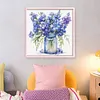 Blue Larkspur Full Stamped Cross Stitch 18CT 2-Strand 25x25cm
