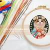 Acrylic Fairy Cat Embroidery Floss Row Line Board Craft Cross Stitch Thread Holder