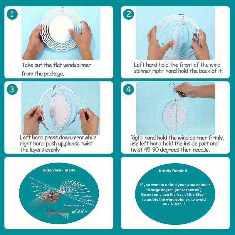 Tegooe Tegooe Cute Bee Sunflower 2D Mandala Wind Spinner Chime - Dynamic Outdoor Garden Decoration