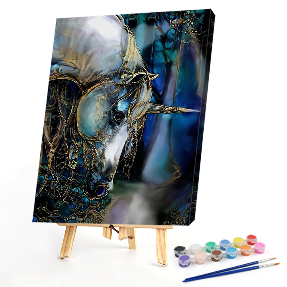 

40*50CM - Paint By Numbers - Psychedelic Unicorn, 501 Original