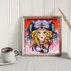 Diamond Painting-DIY Crystal Rhinestone Wolf Hat Girl