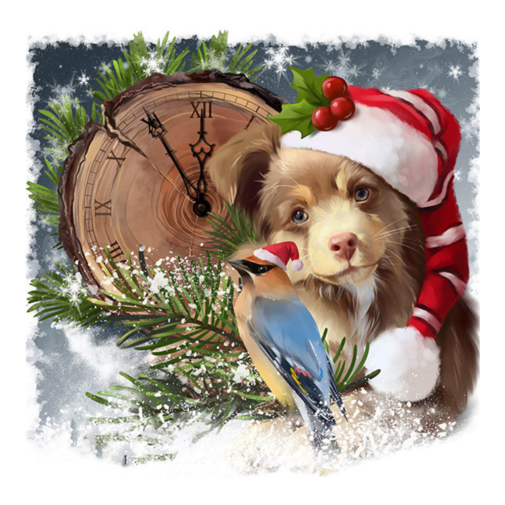 

Christmas Dog - Round Drill Diamond Painting - 30*30CM, 501 Original