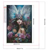 Feather Angel Girl - Round AB Drills Diamond Painting(65*45cm)