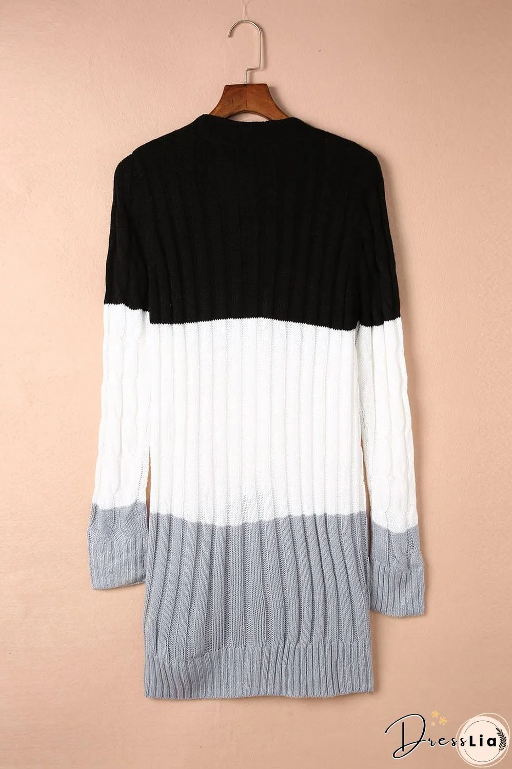 Cozy Cable Knit Button-Front Long Sleeve Cardigan