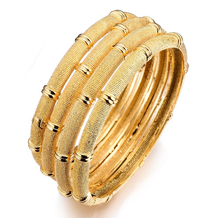 4pcs can open Arab indian ethnic African gold colour Fashion Bracelet