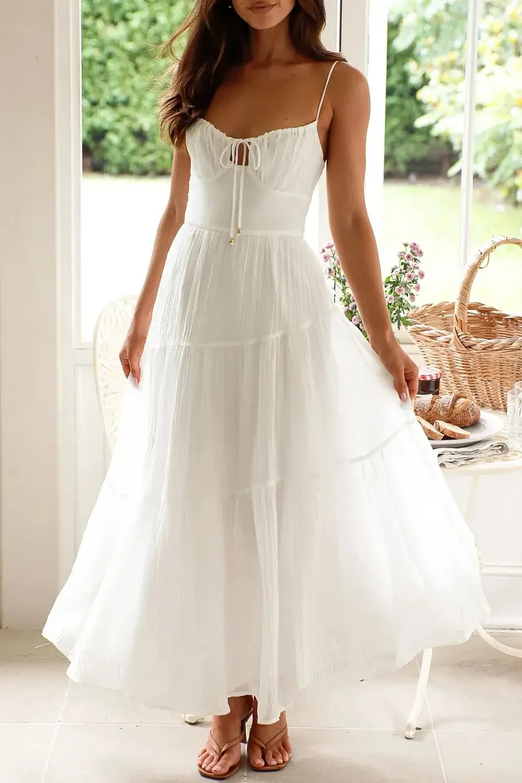 Ruched Smocked Back Cami Dress