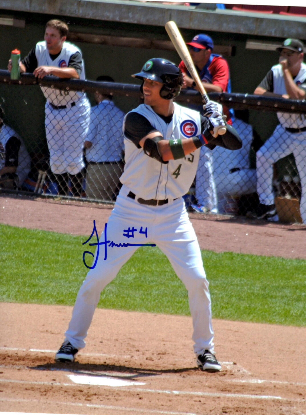 Jake Hanneman Chicago Cubs top prospect hand signed auto 8x10 Kane County