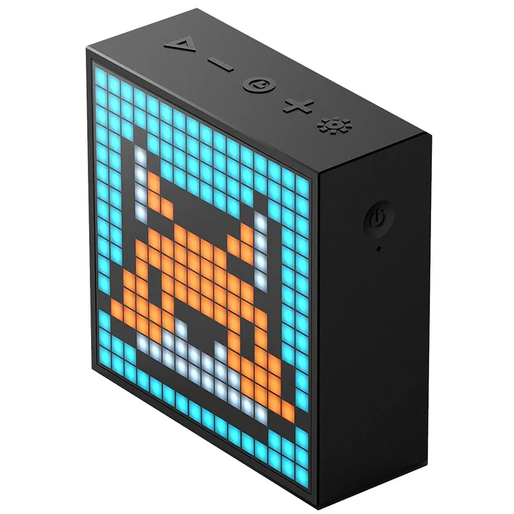 ToyTime Timebox Evo Bluetooth Portable Speaker with Clock Alarm Programmable LED Display for Pixel Art Creation Unique Gift
