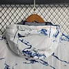 2023/2024 Italy Windbreaker(White-Navy blue)Football Shirt 1:1 Thai Quality