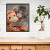 Punch Monkey-11CT Stamped Cross Stitch 40*50cm tapestrymarket