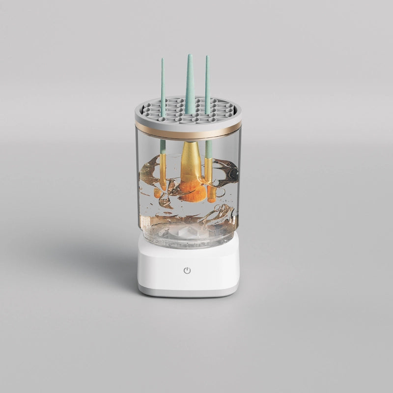 New USB In-line Automatic Makeup Brush Cleaner Lazy Electric Cleaning Drying 2 In 1