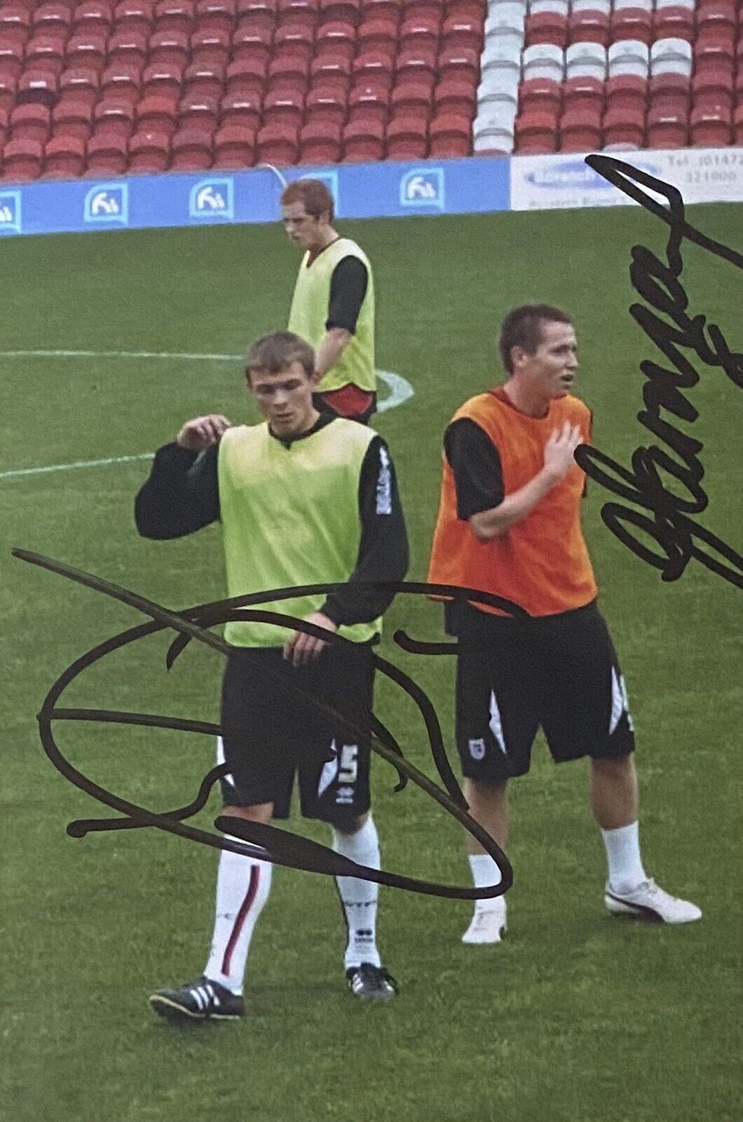 Matthew Bird & Nathan Jarman Genuine Hand Signed Grimsby Town 6X4 Photo Poster painting