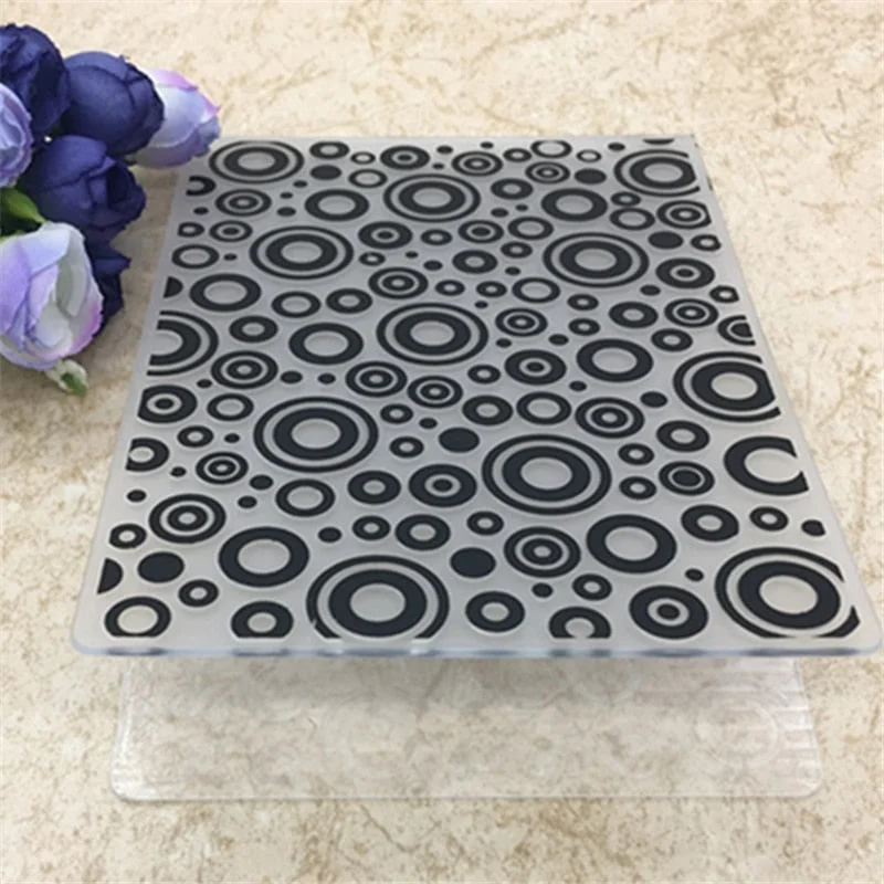 Plastic Embossing Folders Circle scrapbook album card  packing decoration cutting dies paper craft stencils