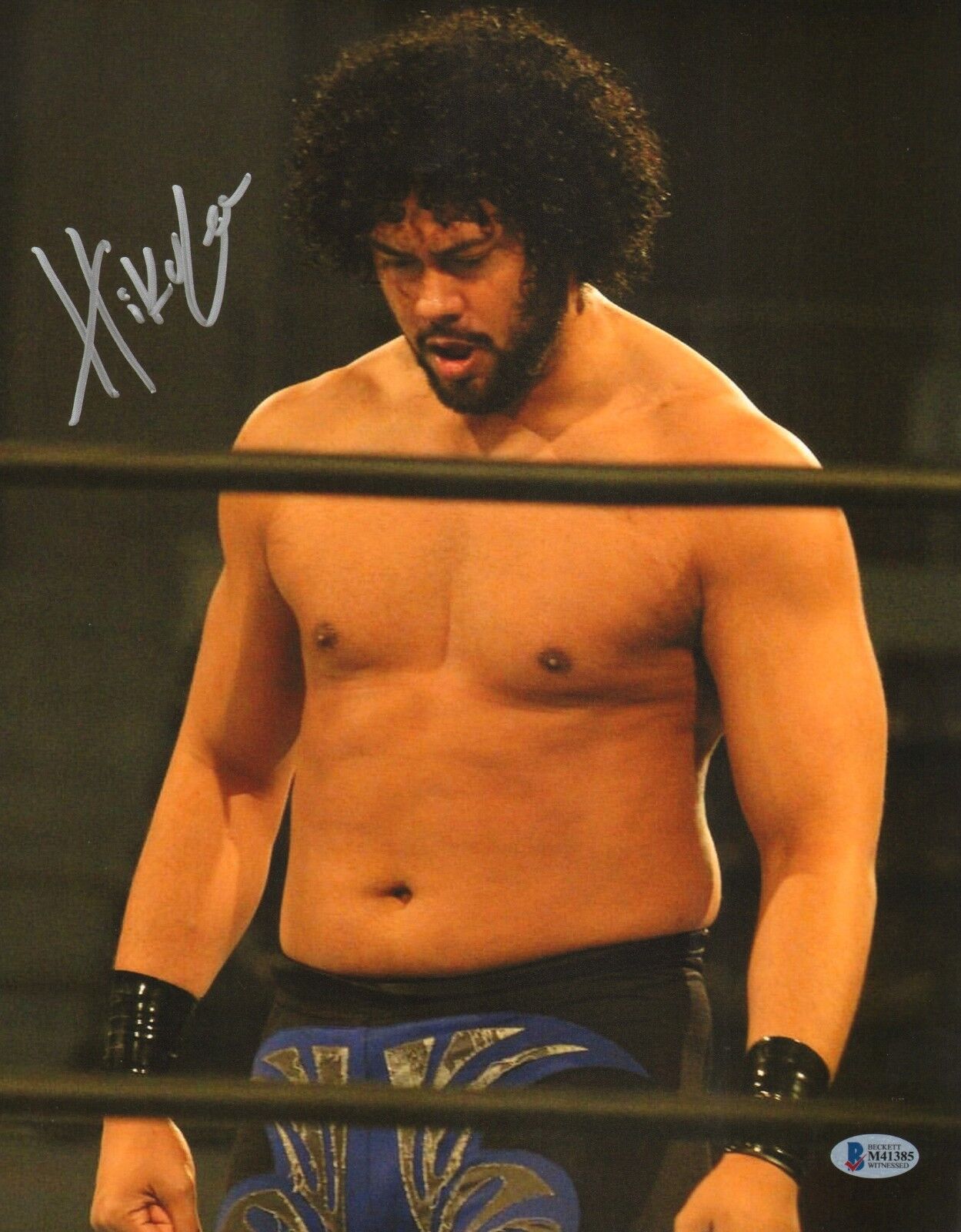 Hikuleo Signed 11x14 Photo Poster painting BAS Beckett COA New Japan Pro Wrestling Bullet Club 2