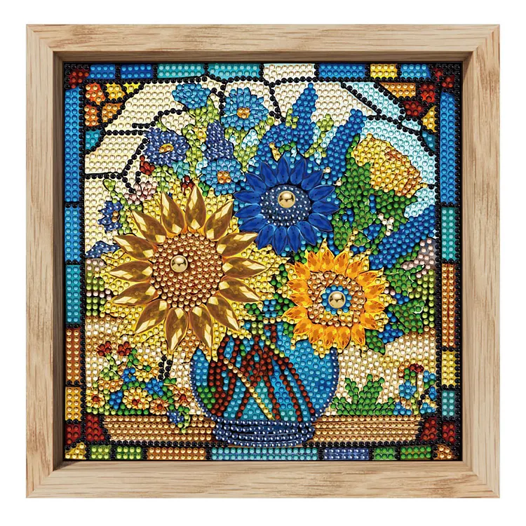 Vase 22*22cm Special Shaped Drill Diamond Painting With Frame gbfke